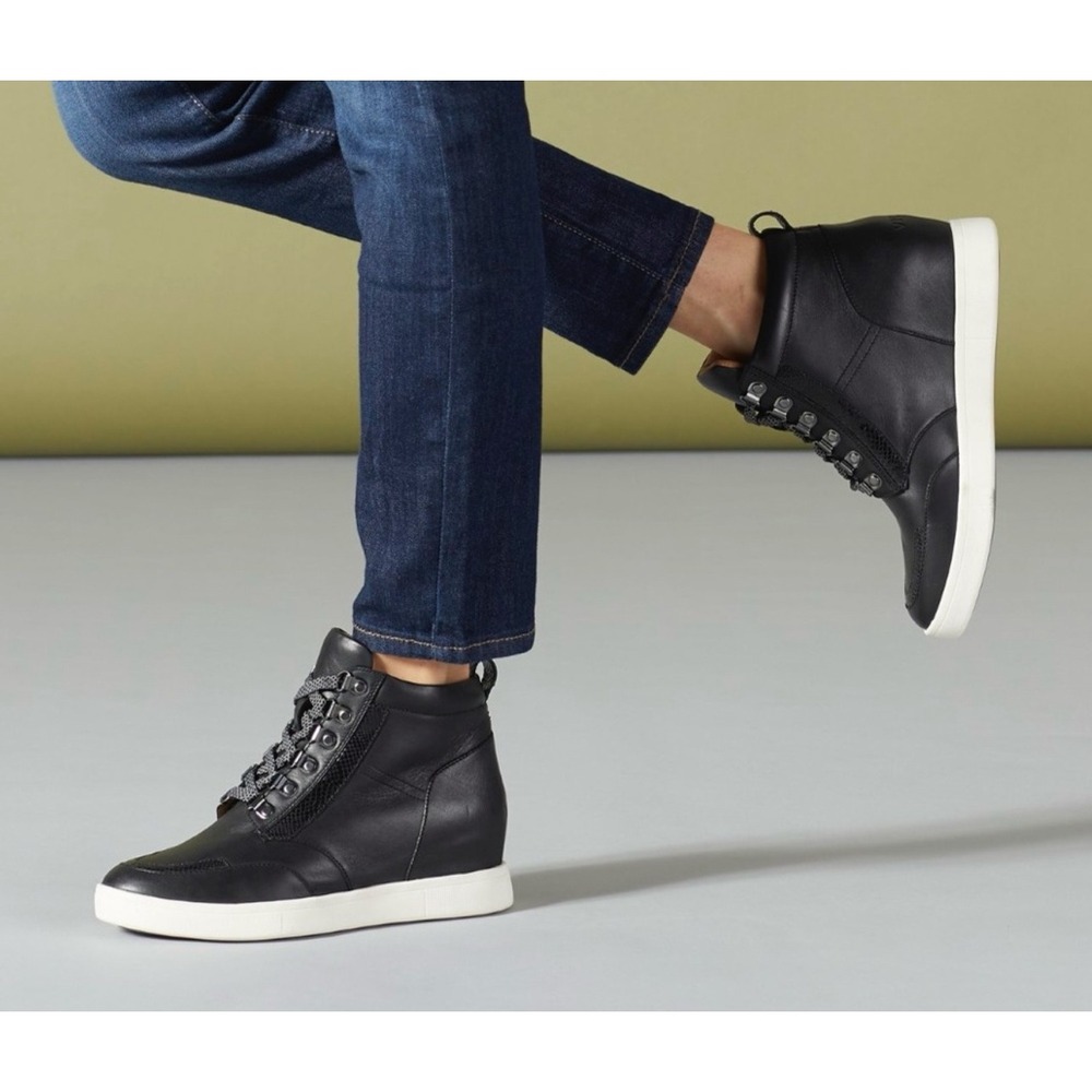 Vionic Jordy Women's Lace Up Wedge Boots 6.5 leather